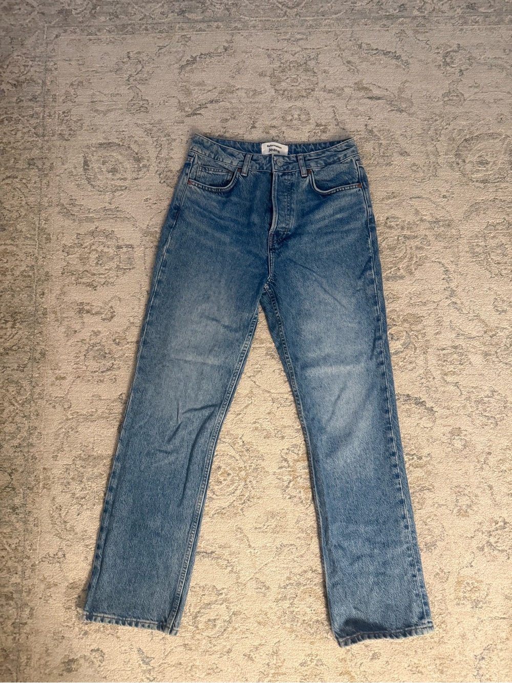 Reformation Classic High-Rise Straight Leg Women Jeans - Blue